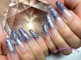 【ロングネイル】ラメグラデ