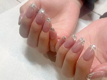 アンジュネイル(Angenail)/高級感★ガラスフレンチネイル