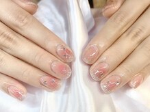 マシェリ(MA CHERIE)/チーク×ラメグラネイル