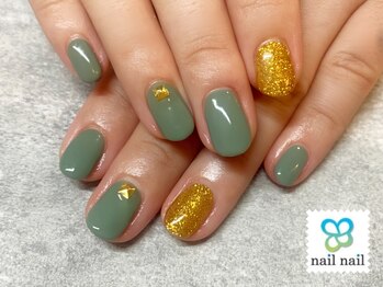 ネイルネイル 天満橋店(nailnail)/初回除去付♪ゴールドが素敵♪