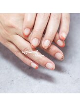 たゆ ネイル(たゆnail)/夏のオレンジフレンチネイル