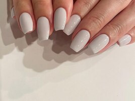 ホワイトワンカラーネイル¥6500