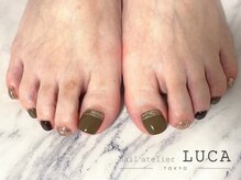 ネイルアトリエルカ(nail atelier LUCA)/R-114 ブラウンフットネイル