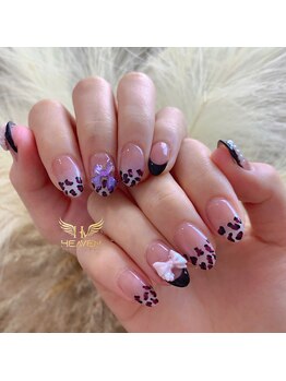 ブラックレオパード×リボンネイ