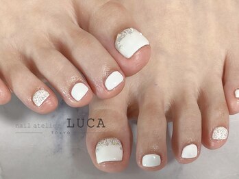 ネイルアトリエルカ(nail atelier LUCA)/W-304 オーロラビジューネイル