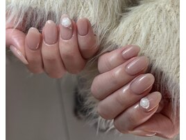 シンプル薔薇ネイル