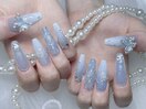 水色ネイル