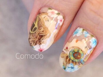 ネイル アトリエ コモード(nail atelier Comodo)/絵画ネイル [ミュシャ]