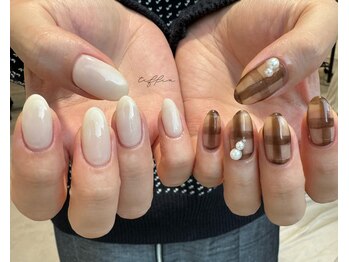 ネイルサロン ティフィン(tiffin)/~きれいめチェックネイル~