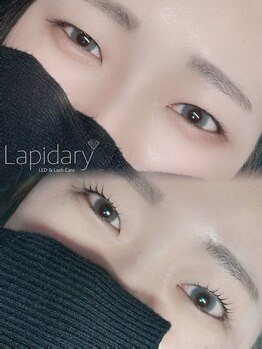 Lapidary -LED&Lash Care-の写真/【ナチュラル上品】ダメージレスまつげパーマで根元から立ち上げ!ケラチントリートメントでケアも充実◎