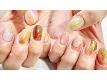 ネイル シスター(nail sister)/紅葉カラーニュアンスネイル