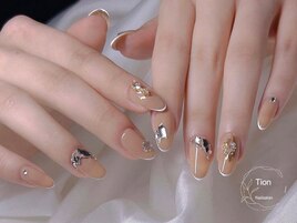 オンブレフレンチ・冬ネイル