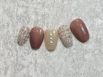 ほっこりツイードネイル