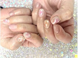 持ち込みデザイン桜ネイル