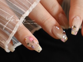 ユーティーネイル(Youty Nail)/ベージュフラワー