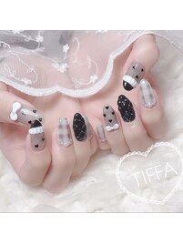 ブラックガーリーネイル