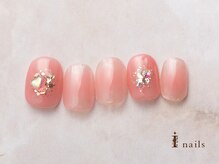 アイネイルズ 横浜EAST店(I-nails)/ピンクキラキラチークネイル