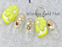 ウィスタリアフィールドネイル MONAD店(WISTARIA FIELD)/レモン　フルーツ　3Ｄ