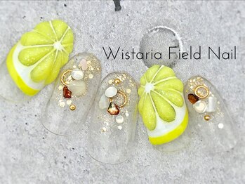 ウィスタリアフィールドネイル MONAD店(WISTARIA FIELD)/レモン フルーツ 3D