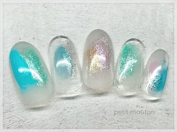 プチムトン 鶯谷店(petit mouton)/【塗りかけニュアンスネイル】