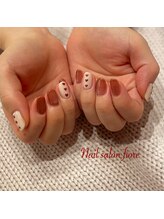 フィオーレ(fiore)/マグネット&ボルドー手描ハート