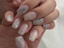 透け感ニュアンスネイル/淡色