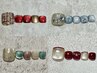 ◎90分【フットバス/爪カット/甘皮ケア込】おすすめ!!フット定額アート
