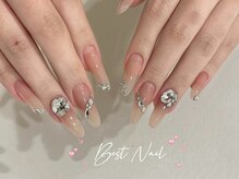 Best Nail 銀座店【ワンホンネイル・スカルプ・パラジェル・上品ジェルネイル】/キラキラパーツ