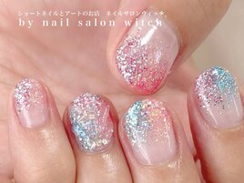 ラメ　夏　人魚の鱗 　￥10200