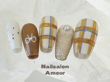 アムールユシマテン 上野湯島店(Amour)/ キラキラ秋のネイルコース¥7980