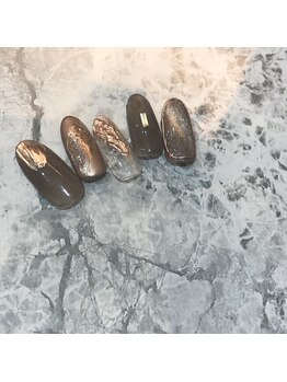 グラマラス アンジェアイ 荻窪店(glamourous ange eye)/コッパーミラーニュアンスネイル