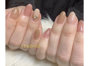 ユキネイル(YUKINAIL)/【ジェルネイル】ヌーディネイル