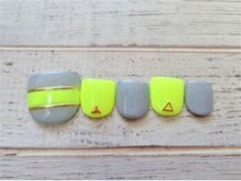 ブランロール 中目黒店(Blanl'or)/【Foot】ネオンイエロー×グレー