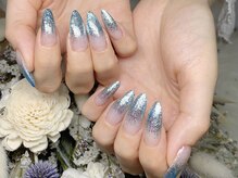 ハミ 新大久保(H'ami)/チップ長さ出し、ラメグラデ