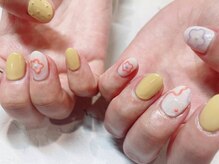 アンジュネイル(Angenail)/春カラーお花ネイル