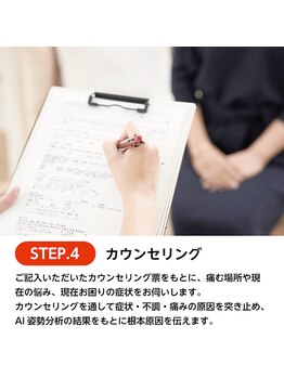 新所沢美原町整体院/施術の流れ【４】カウンセリング