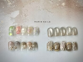 マリーネイルズ 青山店(MARIE NAILS)の写真/★初回オフ無料!定額¥8800~。ご予算に応じて流行を取り入れた600以上のアートをご用意♪1week保証付き!