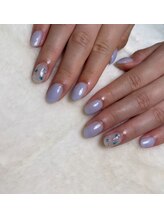 ココア(cocoa)/押し花ネイル