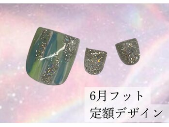 ハジチ(HAZICHI)/6月フットネイル定額デザイン