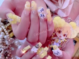 【スカルプ長さだしネイル】