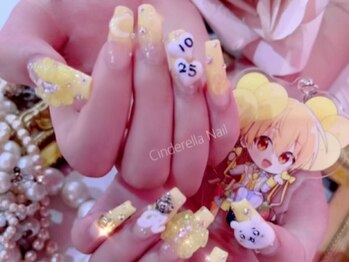 【スカルプ長さだしネイル】