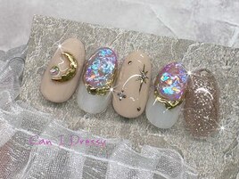 鉱石ネイル　月