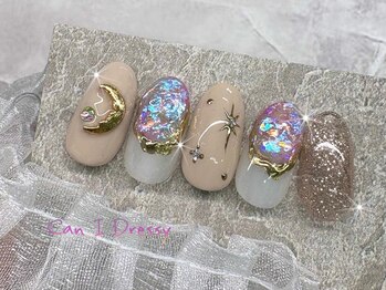 鉱石ネイル　月