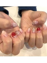 アールエム(Rm)/ツイード逆フレンチネイル