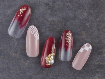 サンミーゴネイル 神戸店(Sunmego Nail)/シンプル和柄ネイル