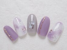 シックネイル(CHIC nail)/パープル　ニュアンスネイル