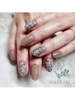 ネイルプラスユウ(NAIL+U)/ツイードnail