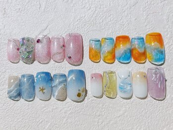 ネイルビート(NAIL BEAT)の写真/季節のトレンド・イベントネイルはお任せ♪500種以上の幅広いデザインから選べる定額デザイン¥4980~◎