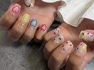 手書きハート×ストーン