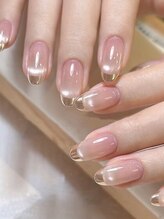 Lien nailsalon【長さだし専門店】パラジェル・フィルイン導入/ガラスフレンチ｜ブライダル